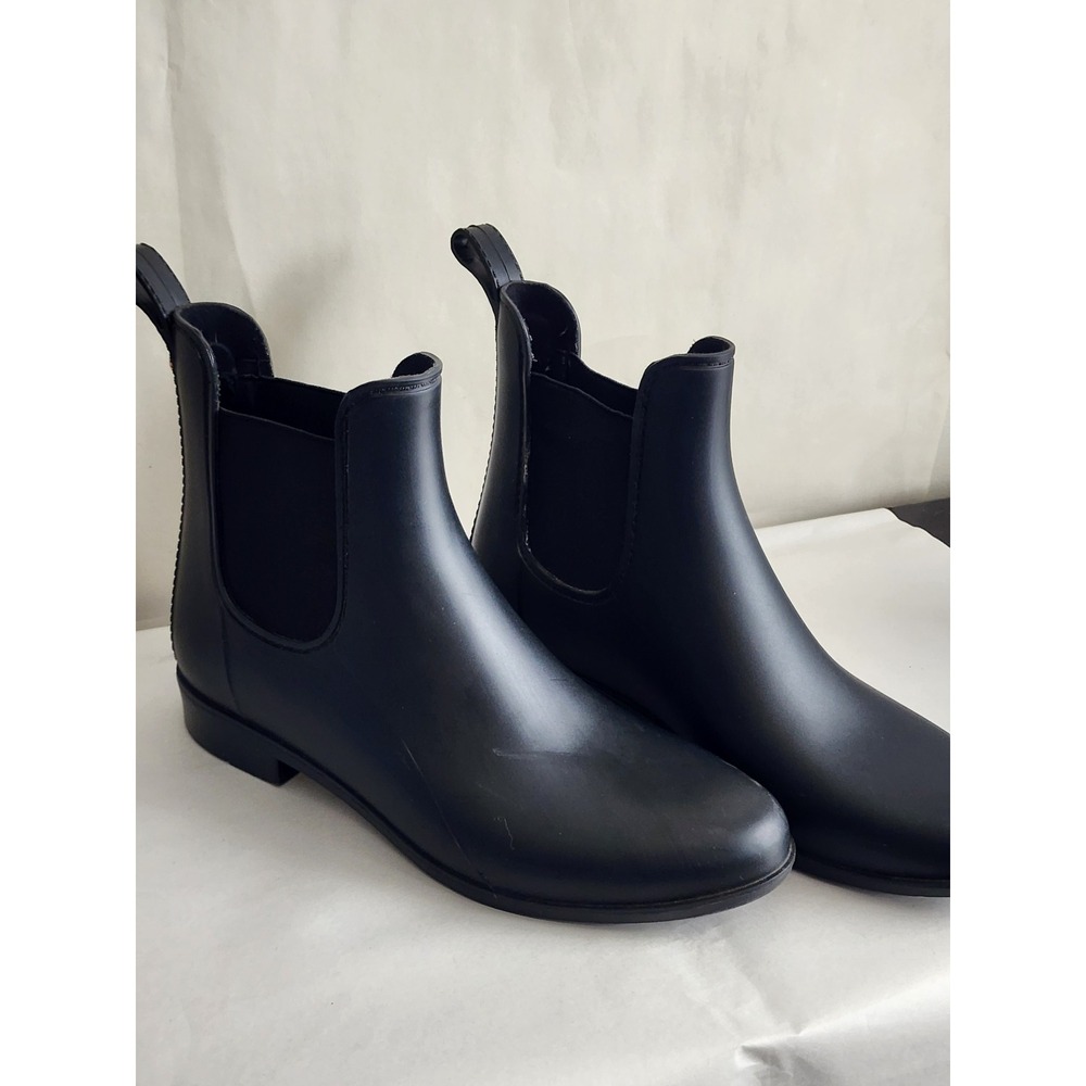 Sam Edelman Tinsley Matte Black Chelsea Rain Boots Womens Size 8 Waterproof